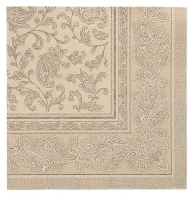 Produktbild von Servietten "ROYAL Collection" 1/4-Falz 40 cm x 40 cm sand "Ornaments"