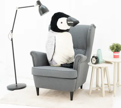 Produktbild von Gustaw Pingui Teddybär Groß XXL (schwarz und weiß, 100cm) - Plüschbär, Kuschelbär XXL Plüschtier, Plüschtier Kuscheltier Teddy Bear