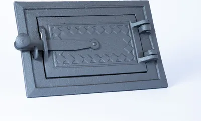 Image de SEZAM - 25 x 17 cm - Porte en fonte pour four à pain, four à pizza, four à fumage pour la maison ou le jardin, poêle en faïence, porte de four, porte de fumage, porte de cheminée
