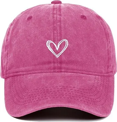Produktbild von Baseballkappe mit Pferdeschwanzöffnung - Verstellbare Baseballkappe für Damen - Vintage-Hut - Baseballkappe mit Sonnenschutz - Mit Öffnung für den Pferdeschwanz - Geeignet für Sommersport - Rosa, Rot