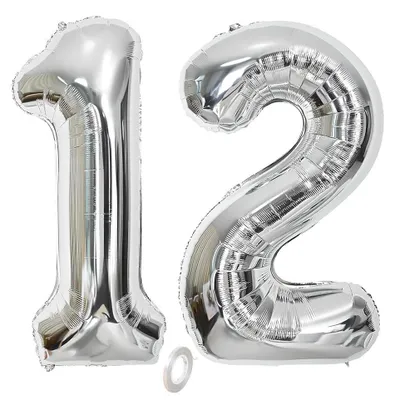 Aluminiumfolieballon 101 cm, aufblasbar, Nummer 0-100, für Feste