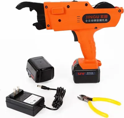 Produktbild von Elektrische Rebar Bindemaschine Handheld Automatische Rebar Maschine Wiederaufladbar für Stahlbänder 6 mm - 25 mm 12V 13200M
