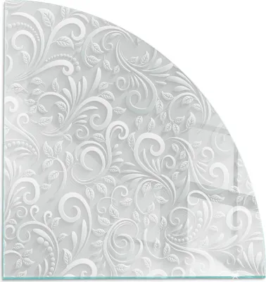 Produktbild von Elegantes florales Muster – Glasbodenplatte für – Kaminofen – Kaminplatte Glas – Schutzglas – Funkenschutzplatte –Glasbodenplatte Feuerfeste – Hitzeschutzplatte – Bodenschutz aus Glas – 1/4 100x100 cm