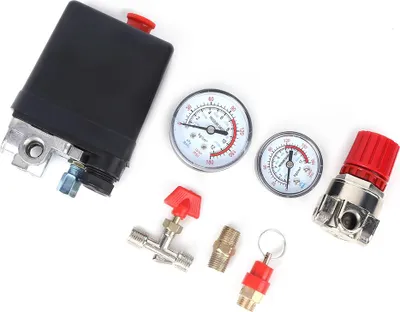 Image de Pressure Control Switch Valve 4-Holes for Air Compressor Manifold Regulators Assembly Parts