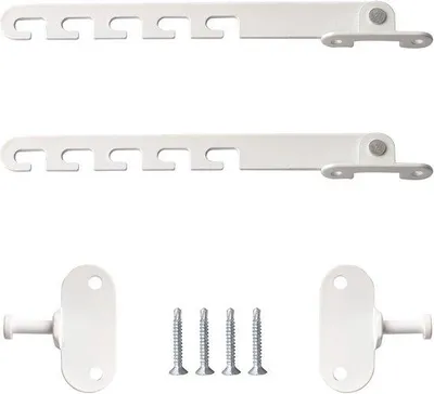 Obrázek produktu pro Zabezpečení oken 2 ks, bílé kovové, 17 cm