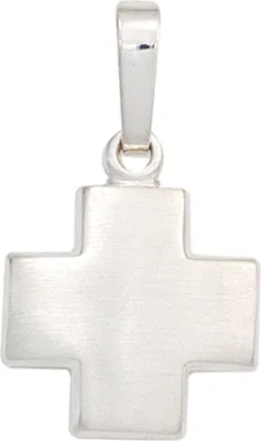 Produktbild von JOBO Anhänger Kreuz 925 Sterling Silber rhodiniert mattiert