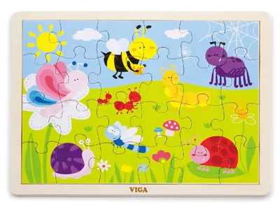 Obrázek produktu pro Dřevěné puzzle 24 dílků - louka