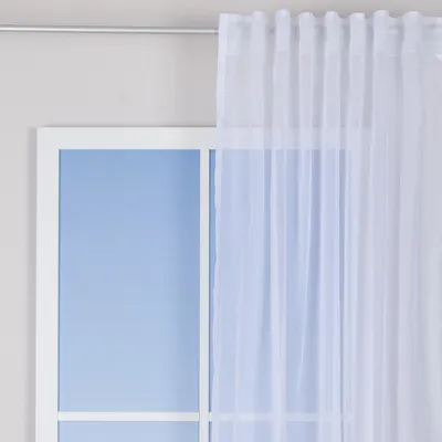 Produktbild von Fertiggardine Schal mit Schlaufenband Batistoptik weiß 145x245cm