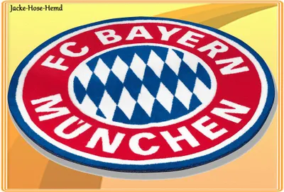 Produktbild von FC Bayern München Teppich Logo rund Durchmesser 1m