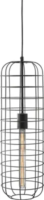 Immagine prodotto di Lampada a sospensione, metallo, filo metallico, nero, 65 cm