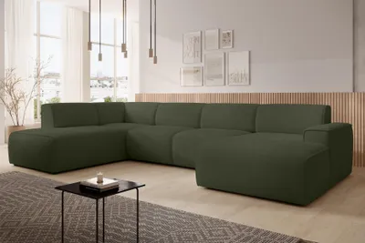 Produktbild von AX LIVING XXL Sofa U Form Didim Grün 378cm breit modern & großzügig L