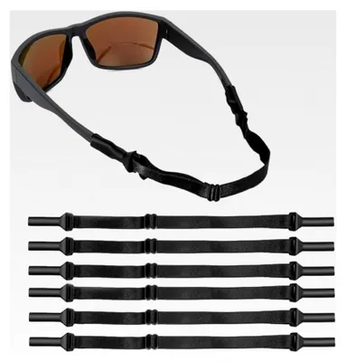 Produktbild von Sportbrillenband, 6 Stück Verstellbar, Stabil und Rutschfest, Geeignet für Verschiedene Sportarten, Brillenbänder für Herren und Damen für Alle Kopfumfänge