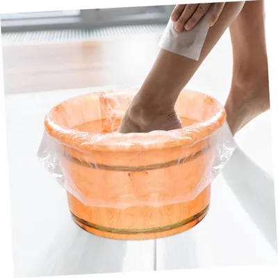 Fußpflege Set - 2 Stück Fußbadbeutel für Pediküre, Entspannung und Wellness mit klaren Einsätzen