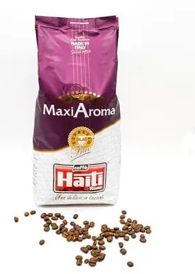 Image de Caffè Haiti Roma Maxi Aroma, emballage de 1 kg, mélange équilibré, torréfaction artisanale, qualité Italy