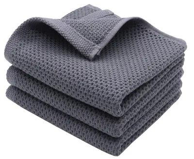 Imagen del producto de Juego de 3 toallas de cocina de algodón de alta absorción