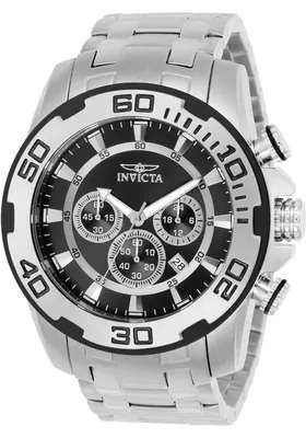 Zdjęcie produktu dla Invicta Pro Diver - SCUBA 22318 Zegarek Męski - Mechanizm Kwarcowy - Stal Nierdzewna z Czarną Tarcza - 50 mm