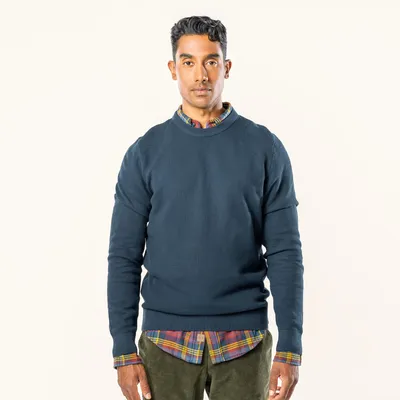 Produktbild von Herren-Pullover „Safir“ in Deep Sea von Living Crafts
