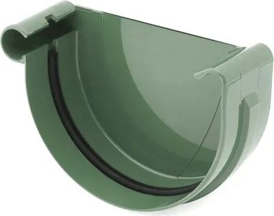 Obrázok produktu pre BRYZA Čelo žľabu LEVÉ plastové Ø 125 mm, zelená RAL 6020