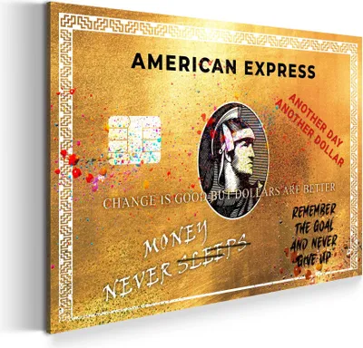 Produktbild von Motivation Geld Gold Edition Wandbild Leinwandbild Deko Kunst XL: 120x80x4cm
