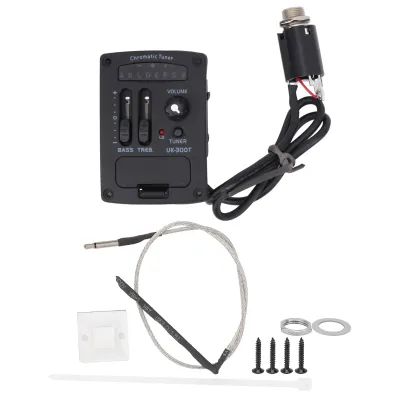 Image de capteur 2-Band EQ,Capteur Ukulele 2-Band EQ,Capteur Ukulele LED,Capteur Ukulele Equalizer,Capteur Guitare Acoustique,Accessoires Instruments de Musique