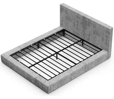 Image de Cadre de lit CWC-001, 140 x 200 cm, gris