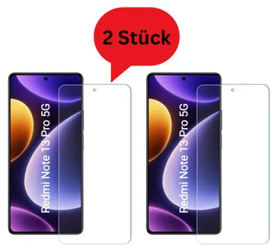Two screen protectors are shown next to two smartphones displaying the same wallpaper.