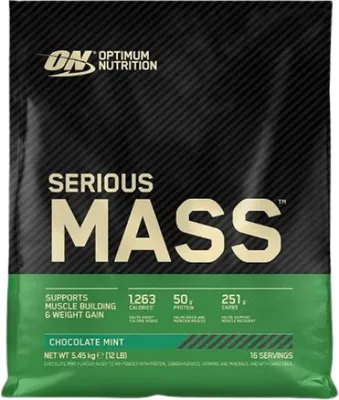 Produktbild von Optimum Nutrition Serious Mass (12lbs) Chocolate Mint - Gewichtszunahme - Mit Kreatin