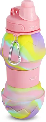 Produktbild von Faltbare Wasserflasche aus Silikon, 700 ml, Rosa