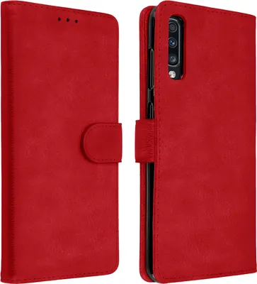 Obrázek produktu pro Avizar, obal na telefon Samsung Galaxy A70 z umělé kůže, červený