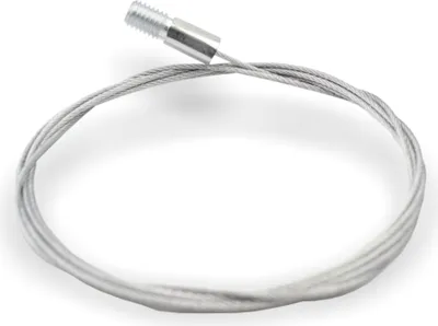 Produktbild von Drahtseil Ø 1,5 mm, 7x7, sechskant-verpresstes Gewindeterminal M8 x 12 mm / 25 mm, Stahl verzinkt | Länge 5000 mm