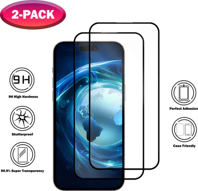 Obrázek produktu pro 2 kusy iPhone 14 Pro Max - tvrzené sklo 9H - 3D ochrana displeje v super kvalitě