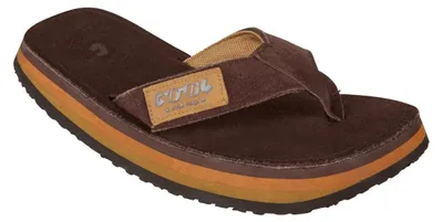 Immagine prodotto di Cool Shoe Corp 2Lux, pantofole da uomo in camoscio e tela, color marrone (chestnut), taglia EU 39-40, con suola "rocking chair"