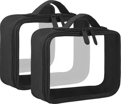 Produktbild von Transparante TSA-toilettassen met handvat, PVC, waterdichte, reis, make-up