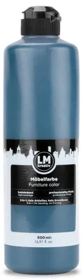 Produktbild von LM-Kreativ Möbelfarbe 500 ml, Blau wie Tiefsee – hochdeckender Möbellack matt für Holz, Metall & Kunststoff, ohne Schleifen