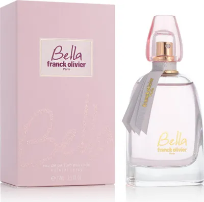 A product shot of a perfume bottle and its packaging.