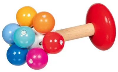 Produktbild von goki Greifling Stielrassel Regenbogen