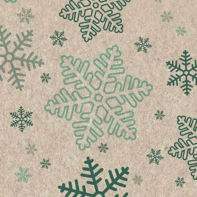 Produktbild von RP 25 kleine Cocktailservietten nachhaltig Snowflakes - Bordüre an Schneekristalle 25x25cm