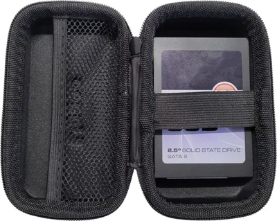 Produktbild von Schutztasche Hardcase Hartschalenetui für Festplatten SSD HDD 14x7x6 cm (M)