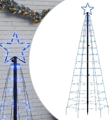 Obrázok produktu pre vidaXL LED vianočný stromček so zemnými hrotmi 220 LED modrý 180 cm