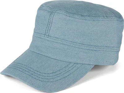Produktbild von styleBREAKER Uni Military Cap in Jeans Optik, Denim, Army, Click and Snap Verschluss verstellbar 04023084