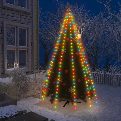 Image de The Living Store Filet lumineux pour sapin de Noël avec 300 LED Multicolore 300 cm