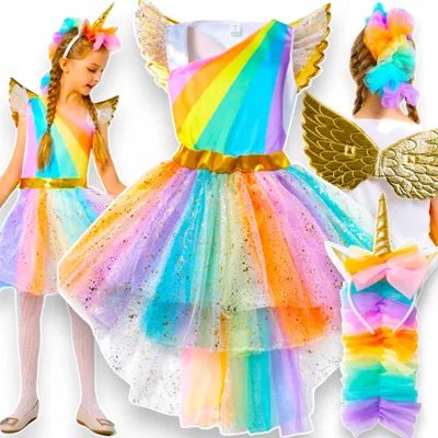Obrázok produktu pre Toys Kostým jednorožca pre dievčatko šaty čelenka
