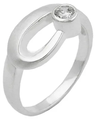 Produktbild von Ring Damenring mit Zirkonia gefasst 925 Silber 9mm Silberring Innenumfang 54mm Ø17.2mm