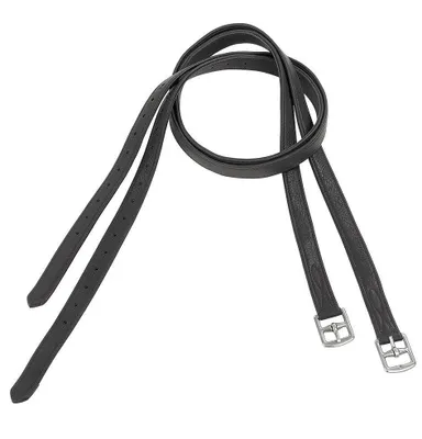 Produktbild von Steigbügelriemen "Soft" aus weichem Leder schwarz, 160 cm