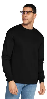 Image de Gildan - T-shirt pour hommes/femmes unie à manches longues LT1443 (L) (noir)