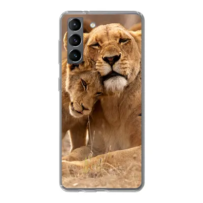 Produktbild von MuchoWow® Handyhülle Schutzhülle Hülle für Samsung Galaxy S21 Löwe - Wilde Tiere - Jungtier Silikon Softcase Handy Hülle - Softcase