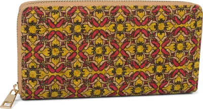 Produktbild von styleBREAKER Damen Geldbörse aus Kork mit buntem Muster Print im Ethno Look, Reißverschluss, Portemonnaie 02040138