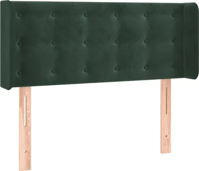 Produktbild von vidaXL Kopfteil mit Ohren Dunkelgrün 103x16x78/88 cm Samt