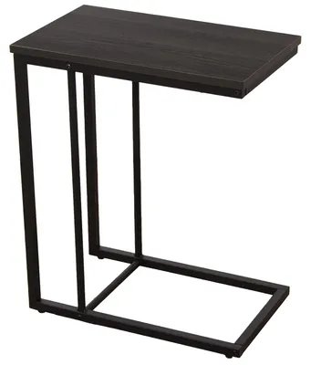 Beistelltisch Metall/MDF schwarz 50x30x60 cm