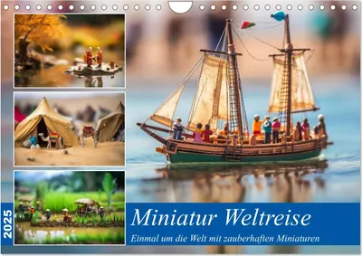 Produktbild von Miniatur Weltreise (Wandkalender 2025 DIN A4 quer), CALVENDO Monatskalender